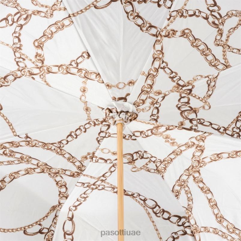 مظلة | 189 58002-9 d35 - مظلة سوداء مع سلاسل مطبوعة من الداخل PASOTTI Z446V502